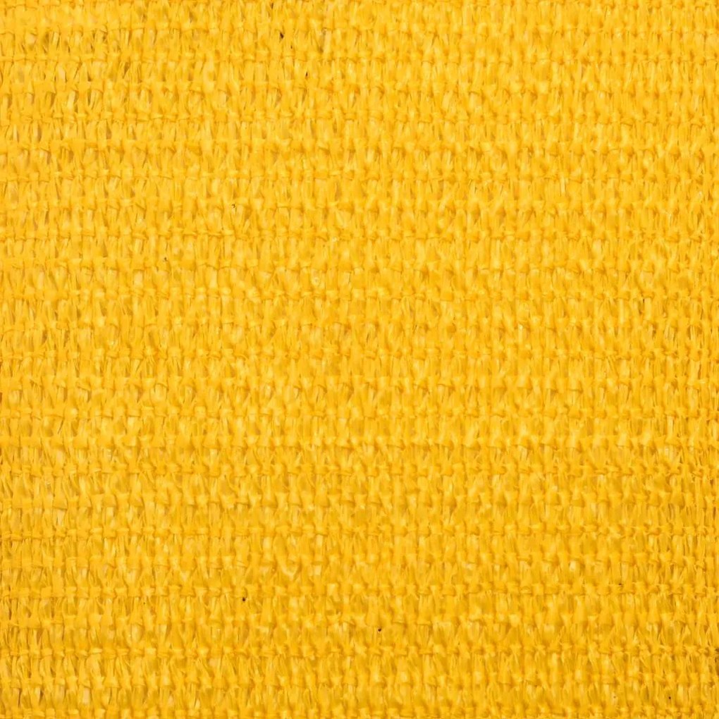 sárga négyszögletű HDPE napvitorla 160 g/m² 5x7 m