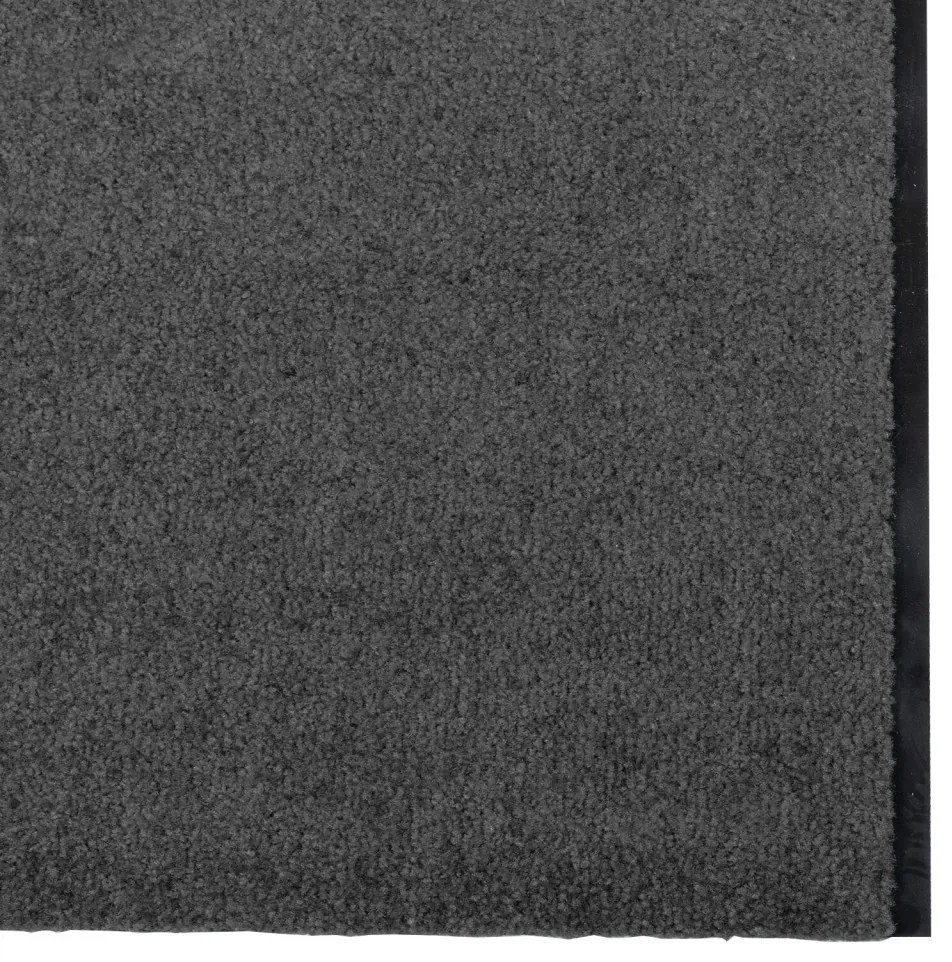 Ajtószőnyeg Antracit és fekete 120 x 350 cm Poliamid és PVC