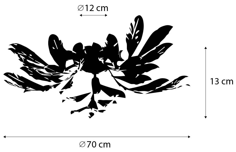 Vintage mennyezeti lámpa antik arany 5-lámpás - Linden