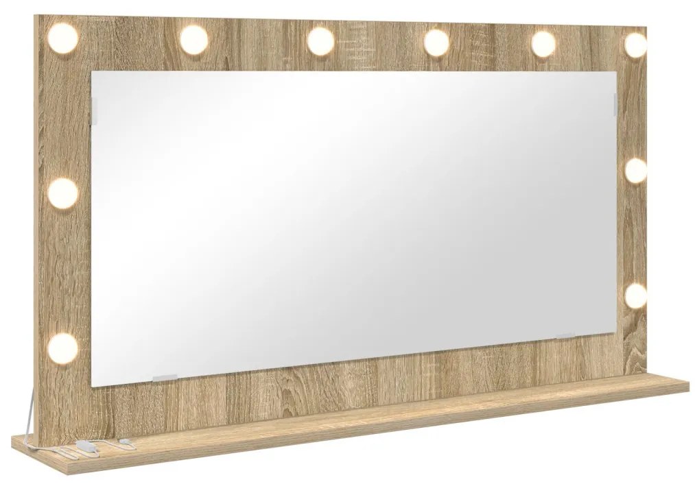 pipere tükör Sonoma tölgy MDF, Üveg 100 x 55 x 18 cm Pipere tükör