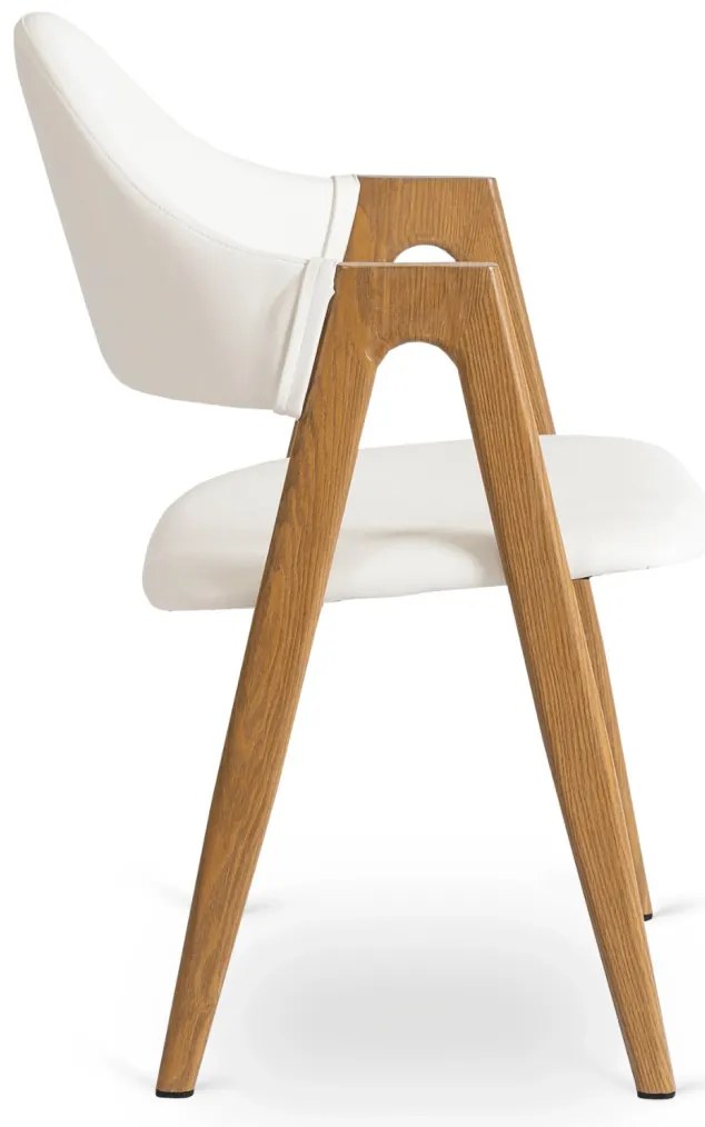 Fehér Eco-bőr Étkezőszék WILLY