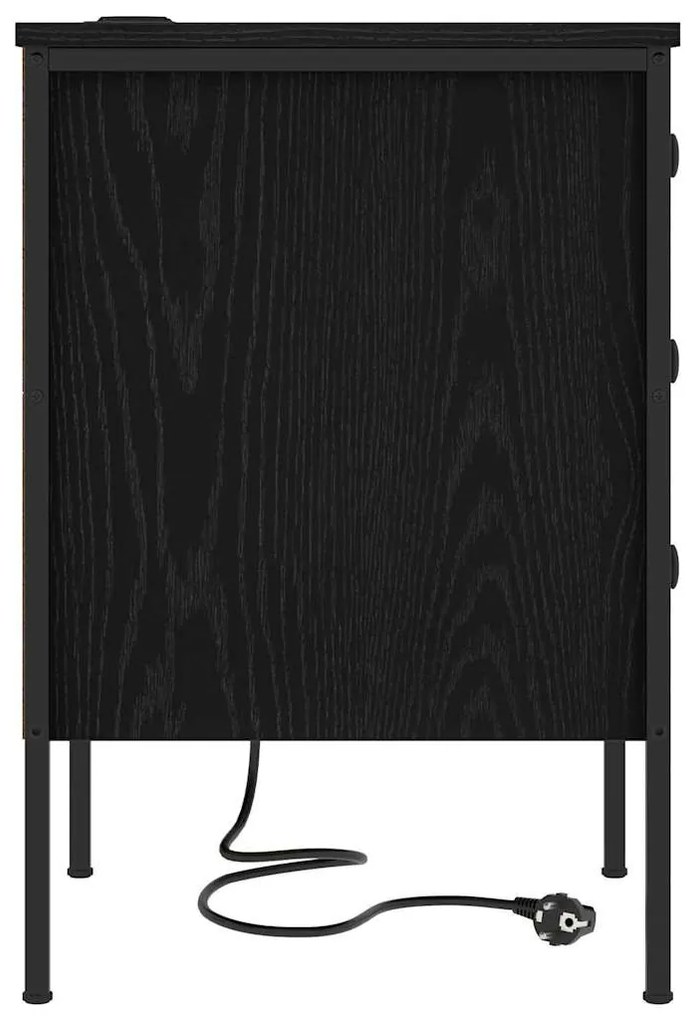 Éjjeli Szekrények 2 pcs Musta tammi 42 x 41 x 61 cm Faanyag