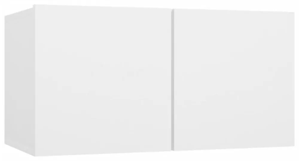 2 db fehér függő TV-szekrény 60 x 30 x 30 cm
