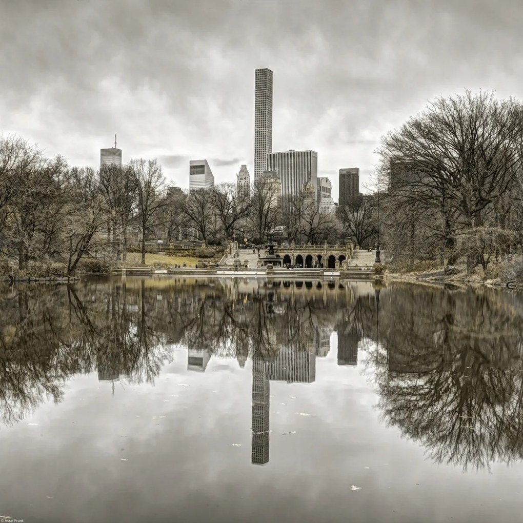 Poszter 40x40cm Alsó-Manhattan panoráma a Central Parkból 2, Assaf Frank
