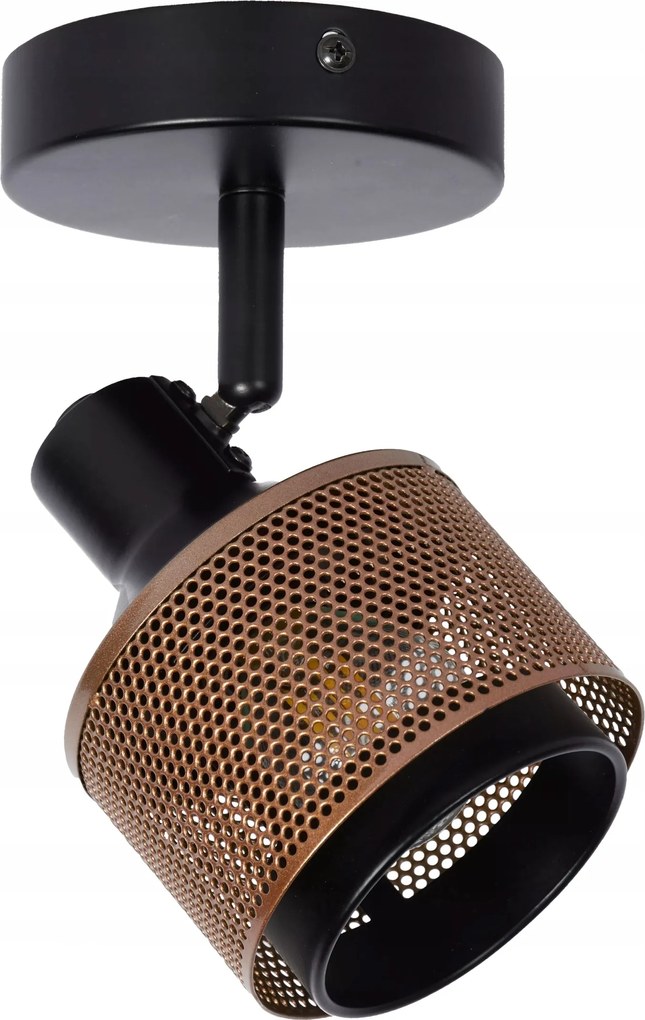 Mennyezeti fali lámpa loft fém fekete arany reflektor Lucide