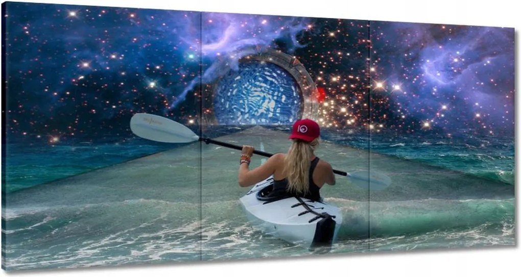 Festmények 120x60 Kajak-kenuval a világ végére