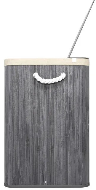 Juskys Curly bambusz kosár 150 L - szürke