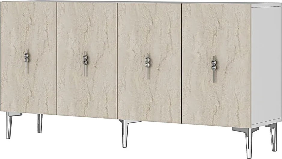 Salkım 150 - White, Silver, Travertine
