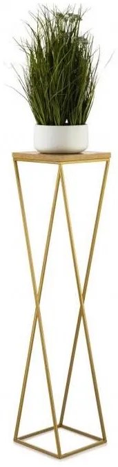 LOFT virágtartó állvány 100x24 cm arany/barna