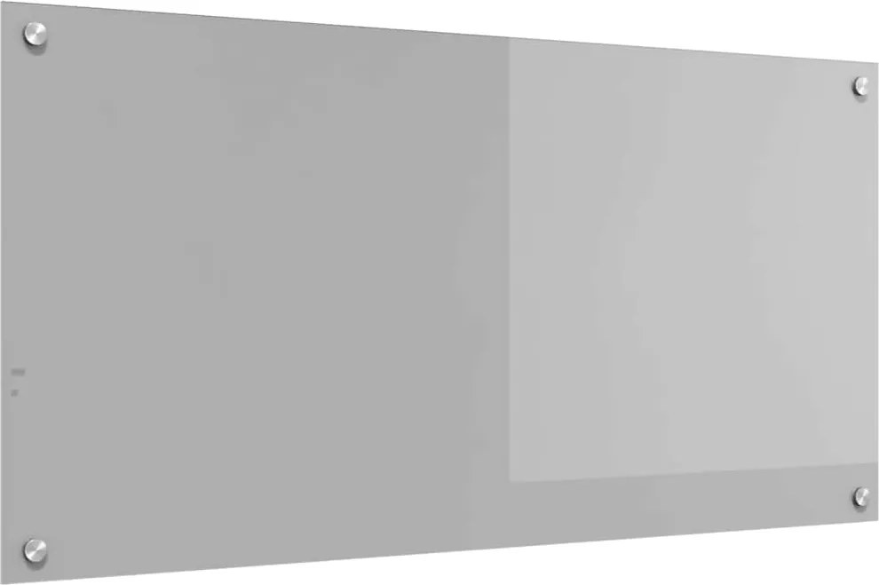 vidaXL Konyhai splashback Világosszürke 100 x 50 cm edzett üveg