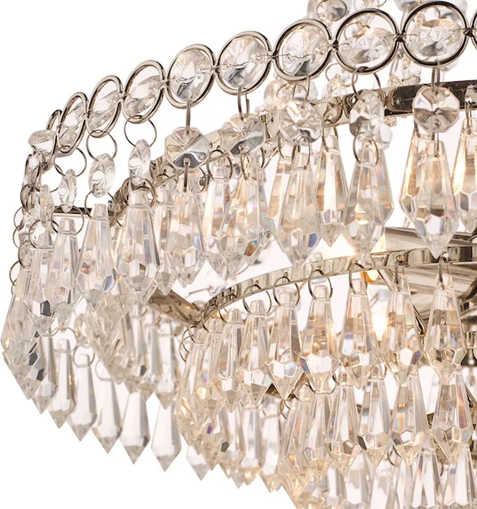 LAURA ASHLEY 3691119-Q ENID Kristály Függesztett Lámpa Polírozott Nikkel G9 IP20
