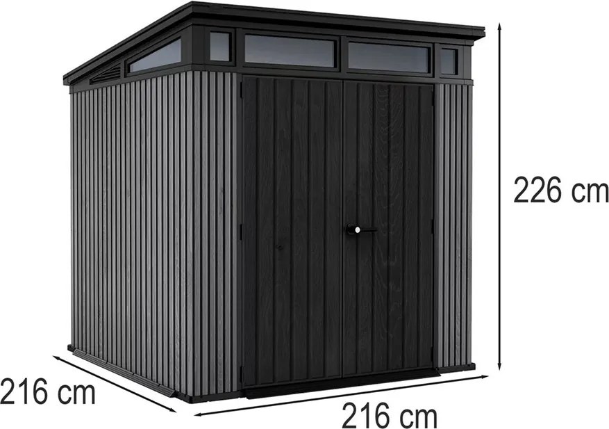 Signature PENT 7x7 műanyag kerti ház velencei szürke