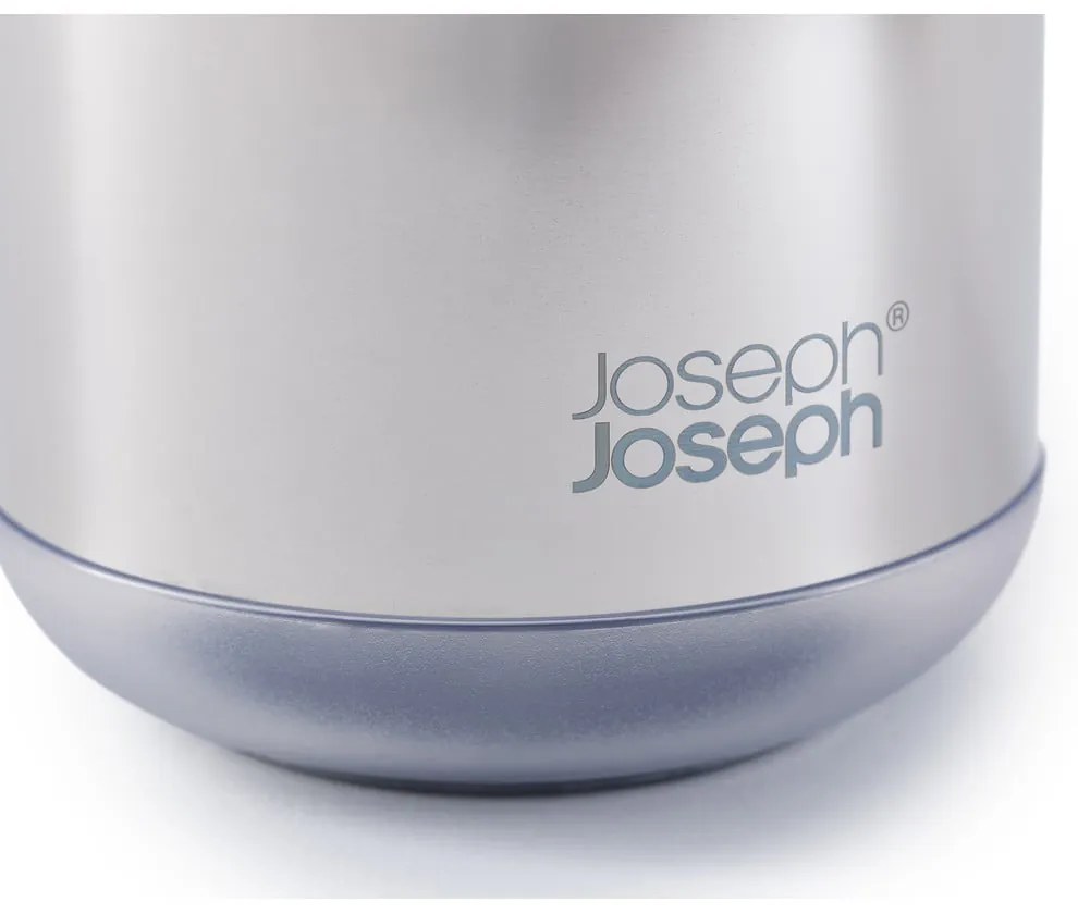 Fényes ezüstszínű rozsdamentes acél szappanadagoló 300 ml EasyStore Luxe – Joseph Joseph
