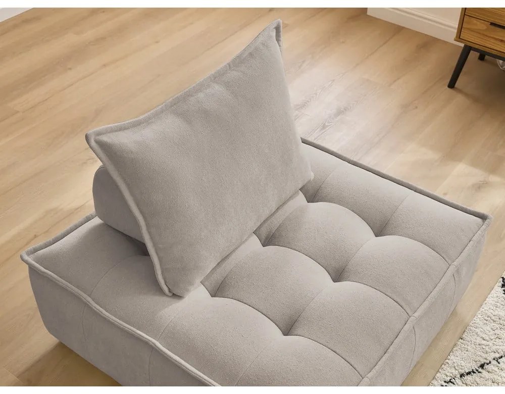 Bézs zsenília fotel Elisa – Bobochic Paris