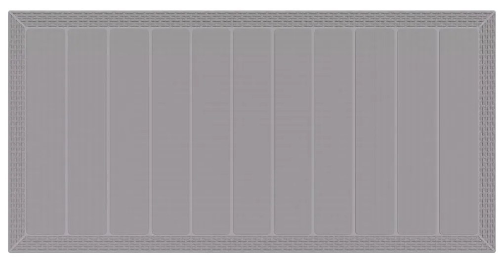 Kerti Asztal Világosszürke 200x100x73 cm Polyrattan