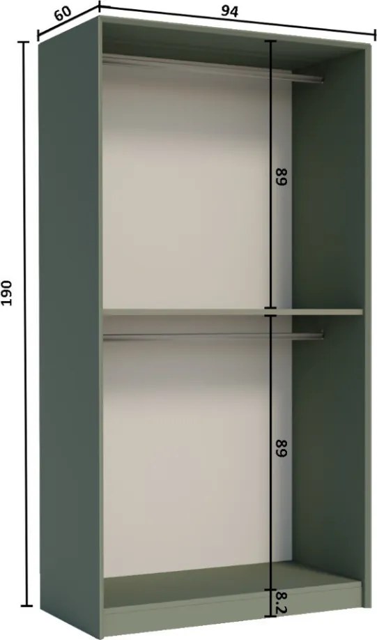 Lucas gardróbszekrény, 94 cm – TR350MWD1195