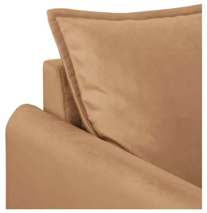 Barna bársony kanapé 138 cm Juli – Ropez