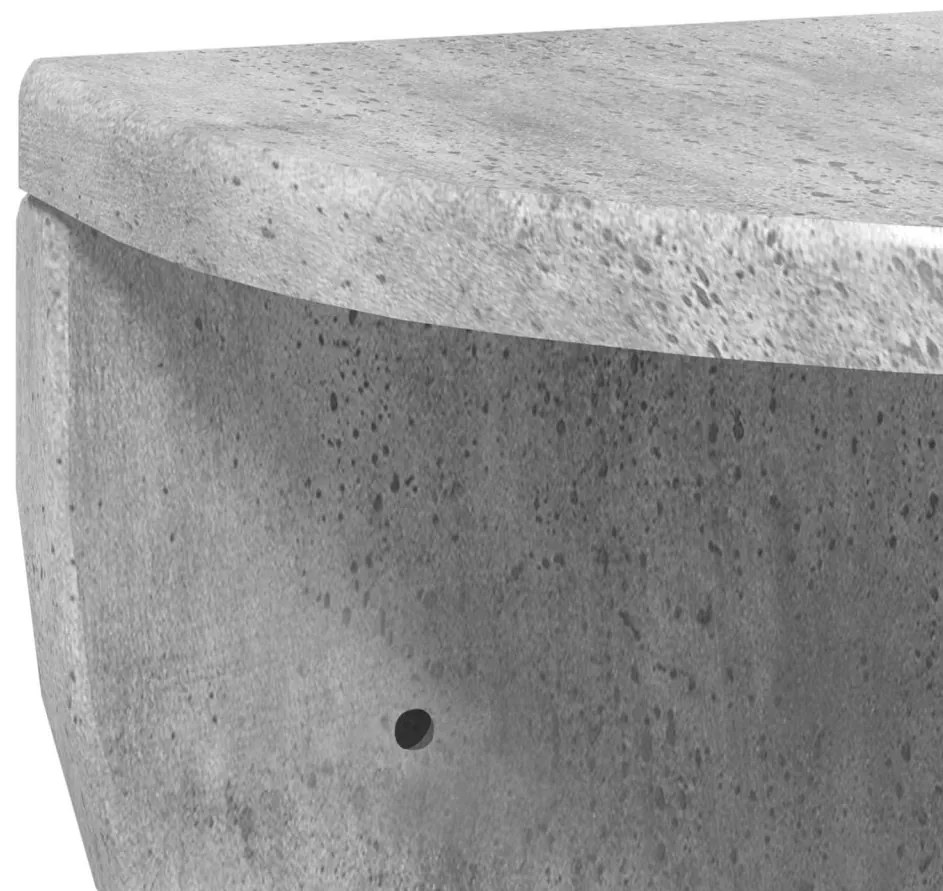 vidaXL Falpolc 2 pcs Beton Szürke 38 x 19 x 19 cm Faanyag