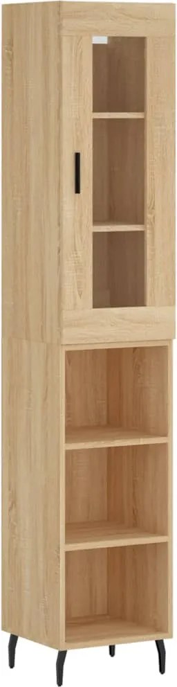 vidaXL sonoma tölgy szerelt fa magasszekrény 34,5x34x180 cm