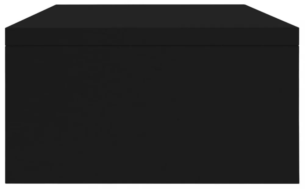 fekete szerelt fa monitorállvány 42 x 24 x 13 cm