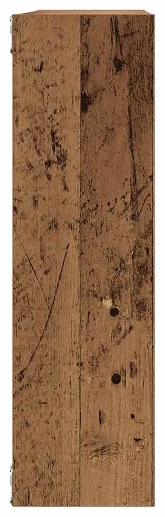 antik fa szerelt fa fali polc 75x16x55 cm