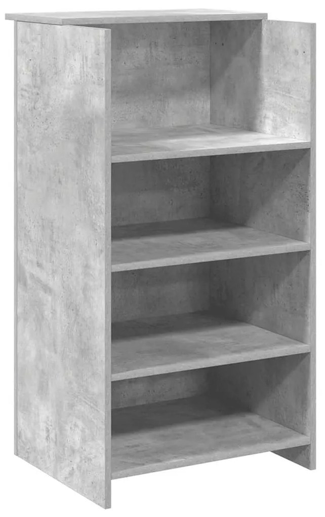 recepciós pult betonszürke 55x50x103,5 cm szerelt fa