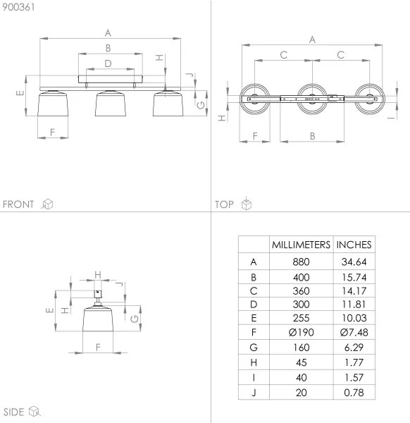 Eglo 900361 - Felületre szerelhető csillár MARIEL 3xE27/40W/230V
