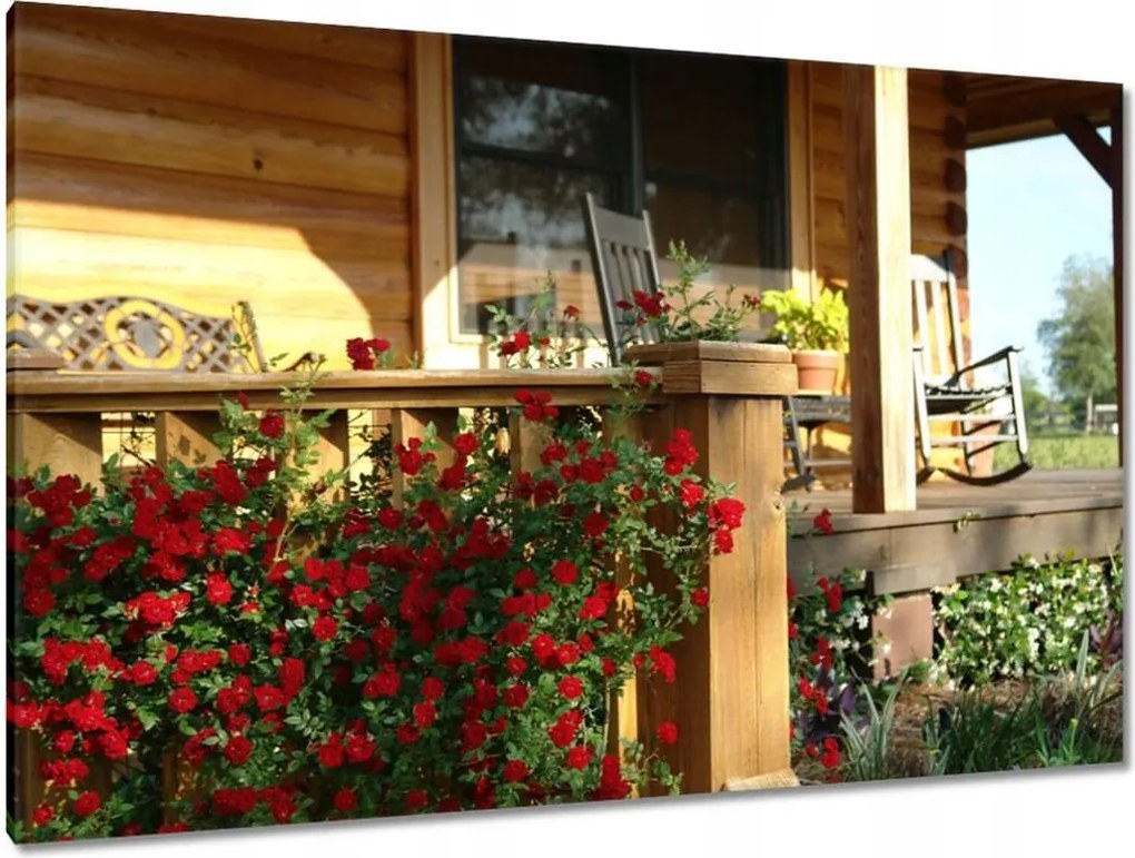 Festmények 120x80 Fa veranda