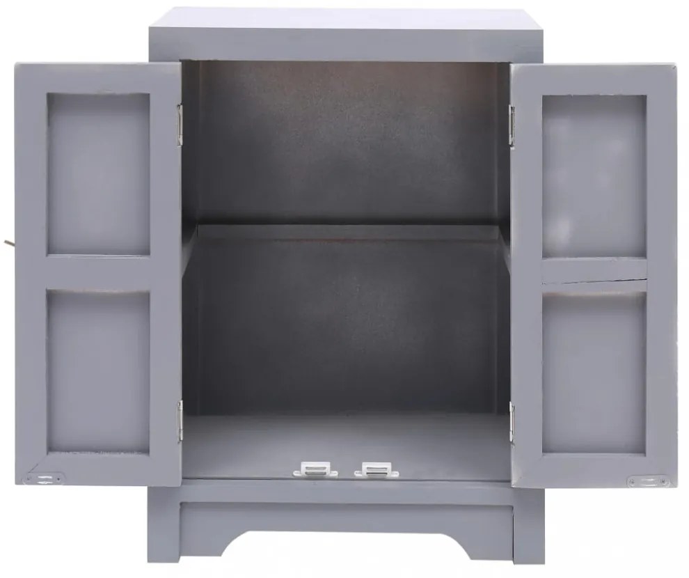 vidaXL szürke császárfa éjjeliszekrény 38 x 28 x 52 cm