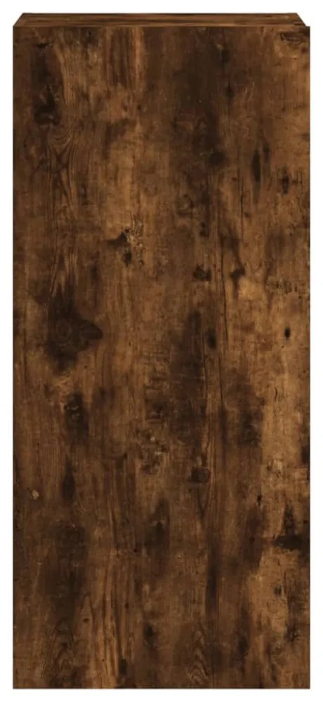 füstös tölgy színű szerelt fa fali TV-szekrény 40,5x30x90 cm