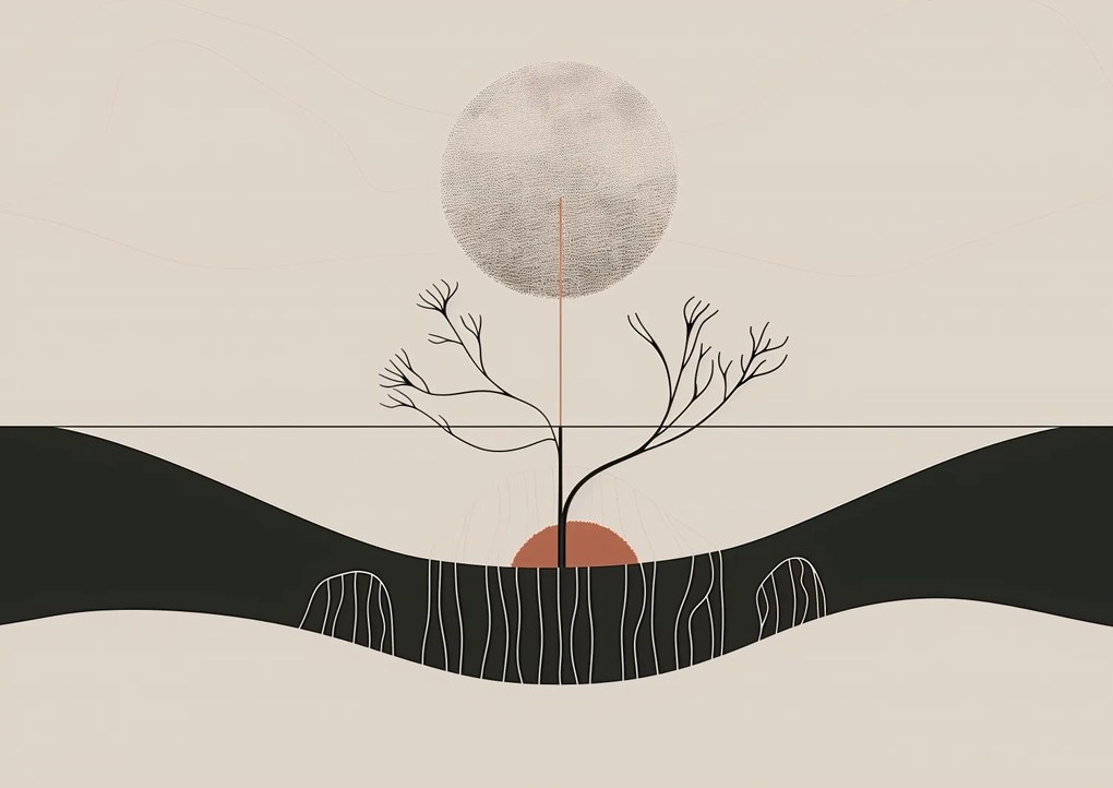 Poszter 59,4x42cm Téli Hold