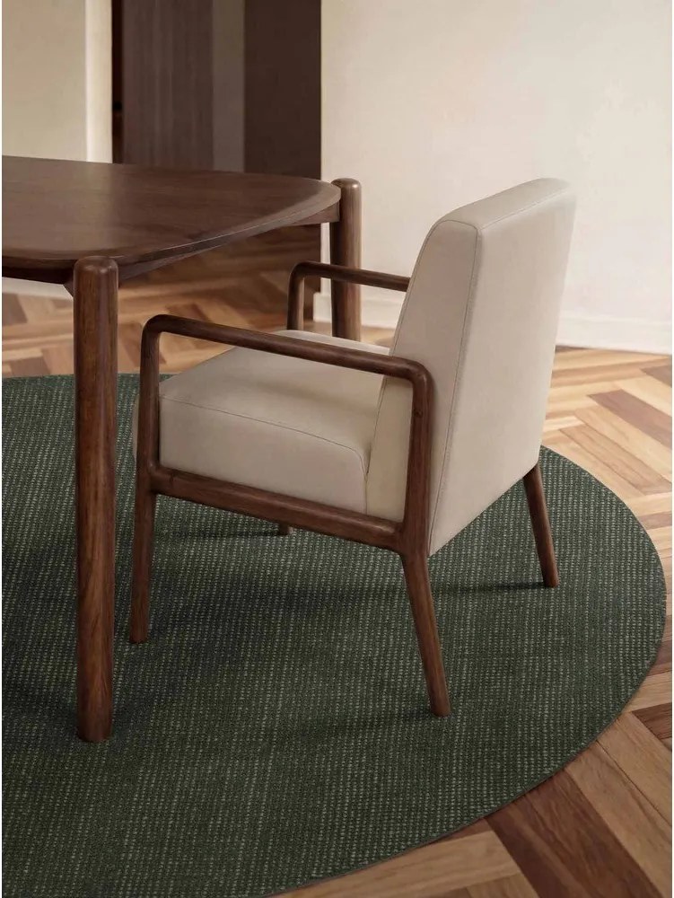 Sötétzöld kézi szövésű gyapjú kerek szőnyeg ø 160 cm Greenwich – Ted Baker