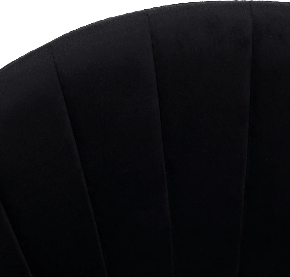 Design étkezőszék, fekete Velvet szövet/gold króm arany, DASMIN TYP 1