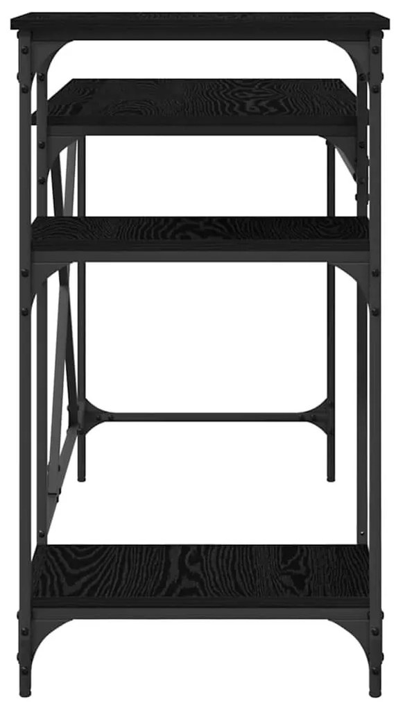 vidaXL Asztal Fekete tölgy 135 x 50 x 90 cm Faanyag