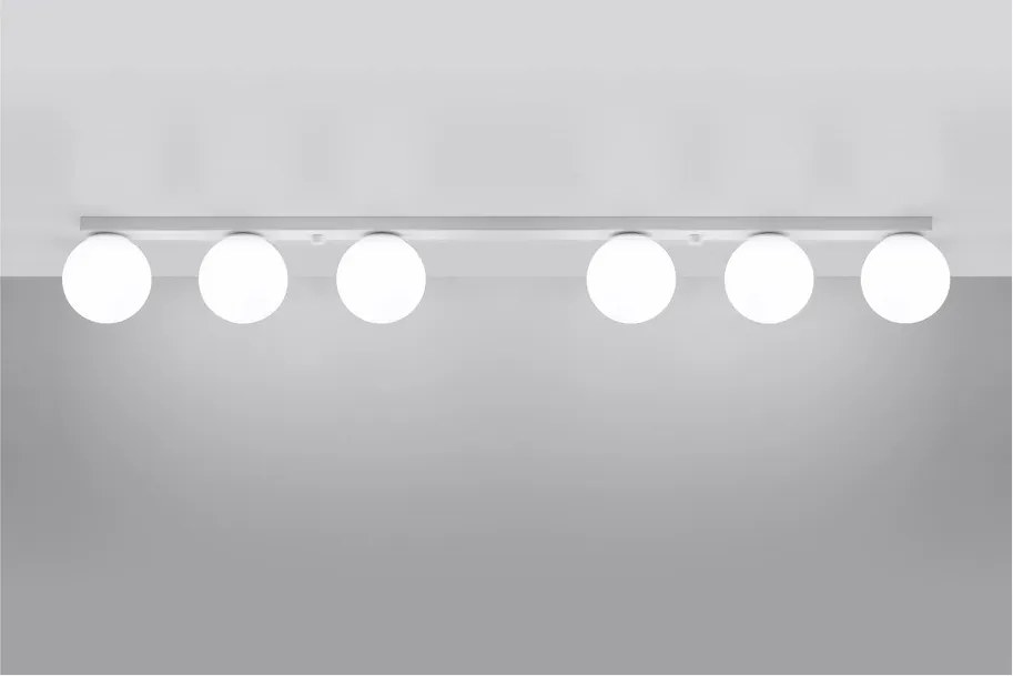 Fehér mennyezeti lámpa üveg búrával ø 12 cm Umerta – Sollux