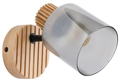 Brilagi - Fali spotlámpa HYGGE 1xE14/15W/230V fa/füstszínű