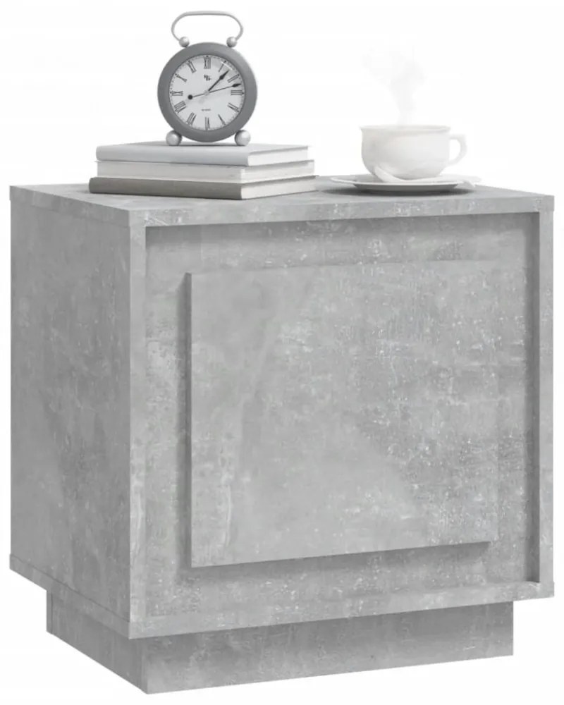 betonszürke szerelt fa éjjeliszekrény 44 x 35 x 45 cm