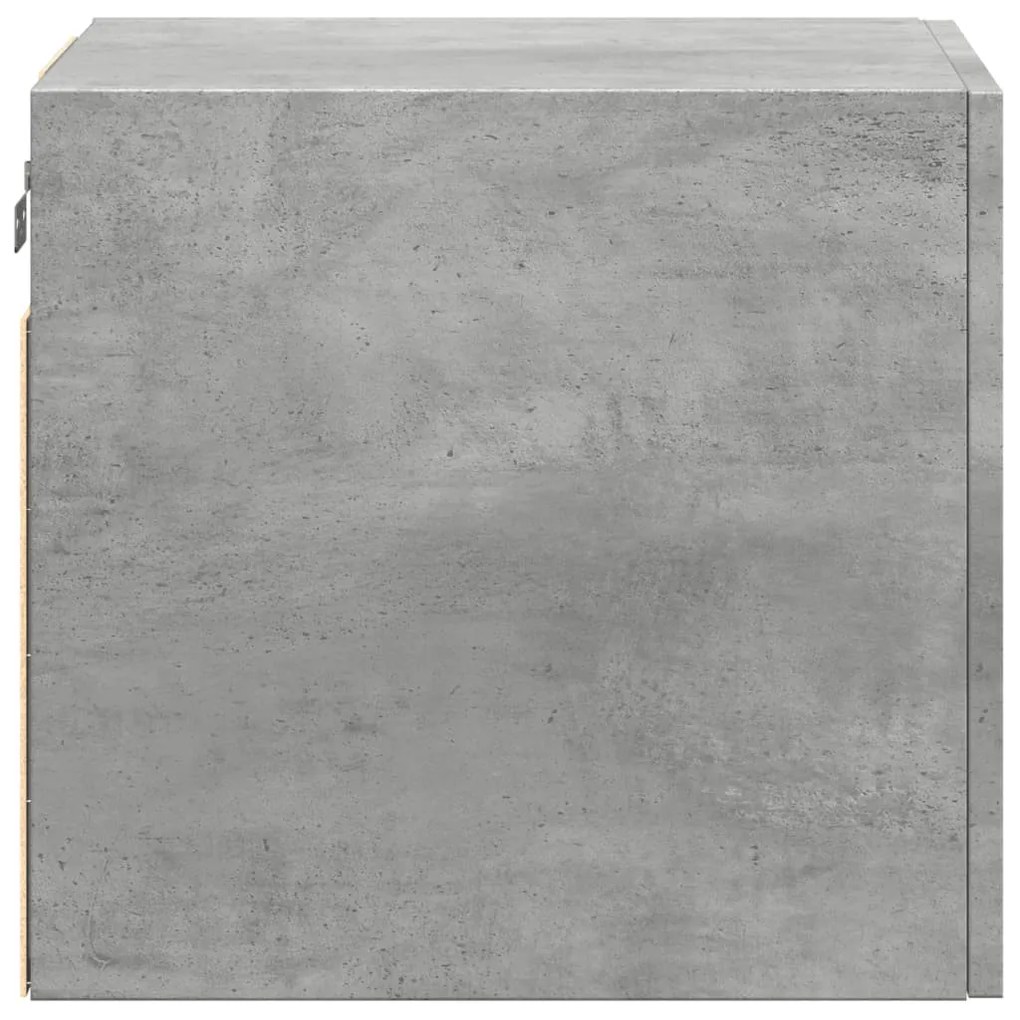 betonszürke szerelt fa faliszekrény 40 x 42,5 x 40 cm