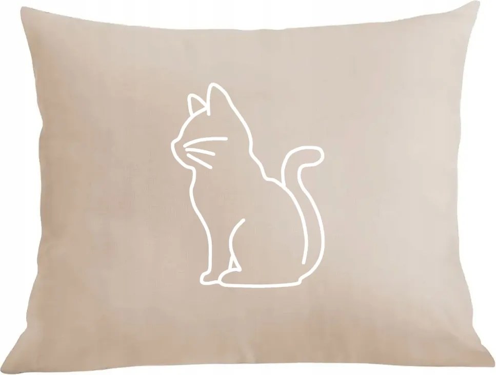 Párna párnahuzat Cool nyomott mintás cica