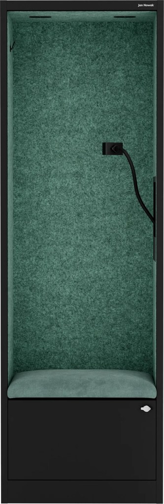 Sally 600mm korpus Czarny - siedzisko Zielony