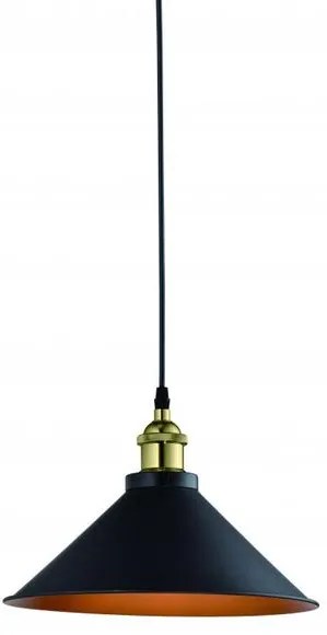 Lámpa Mennyezeti lámpatest MANI 2, 4076, AC220-240V, 50/60Hz, 1*E27, IP20, átmérő 30CM, egyes, fekete/arany