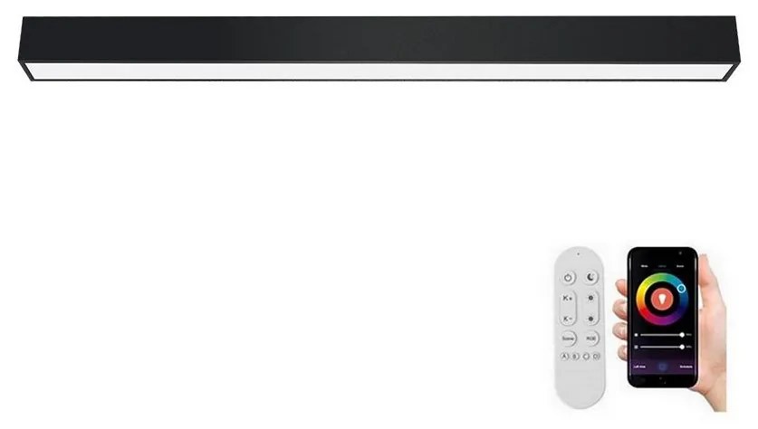 Immax Neo Immax NEO 07256L - LED Dimmelhető lámpa LUNGO 38W/230V Wi-Fi Tuya fekete + távirányító IM1342