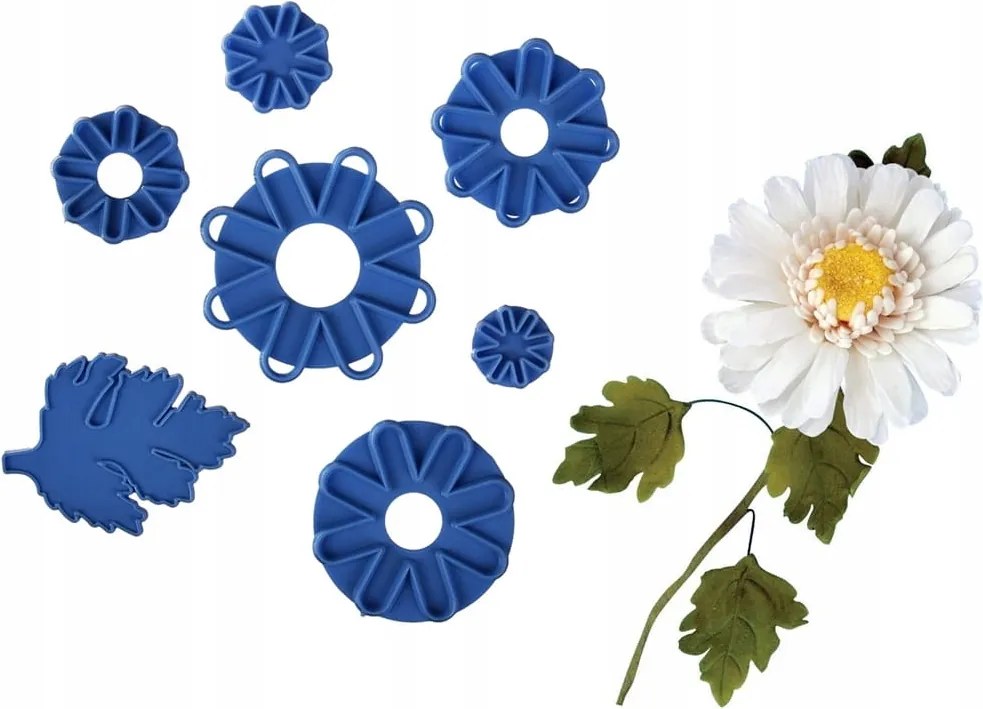 Cukormassza formázók, Virágok Kamillák 7db-os készlet