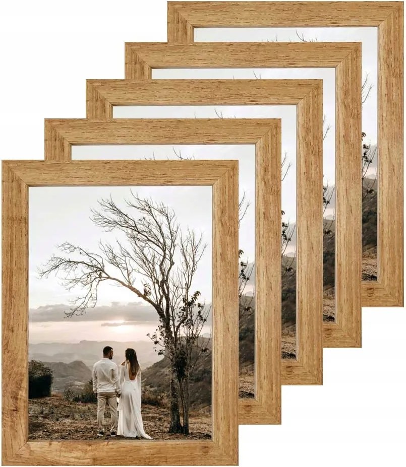 5 db-os képkeret szett 13x18 Italia wotan tölgy