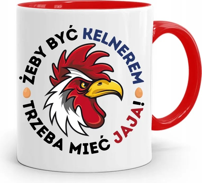 Pincérnek Piros Bögre Kell A Tök! fényképes nyomattal