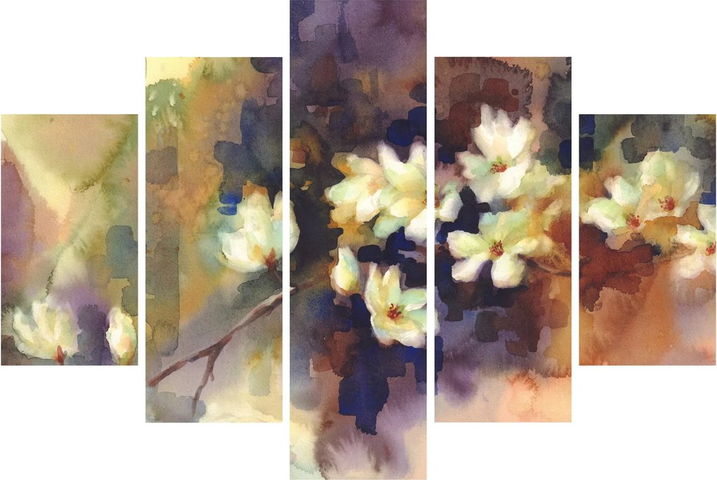 Kép - fehér magnólia, festmény (150x105 cm)