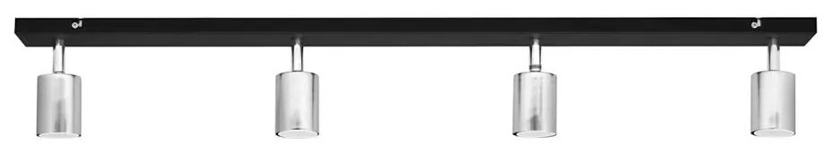 LED Spotlámpa TUNE 4xGU10/4,8W/230V matt króm/fekete