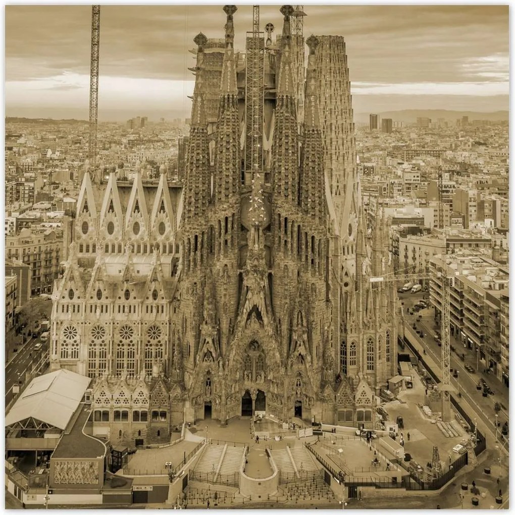 Poszterek 70x70 Napsütéses nap Barcelona