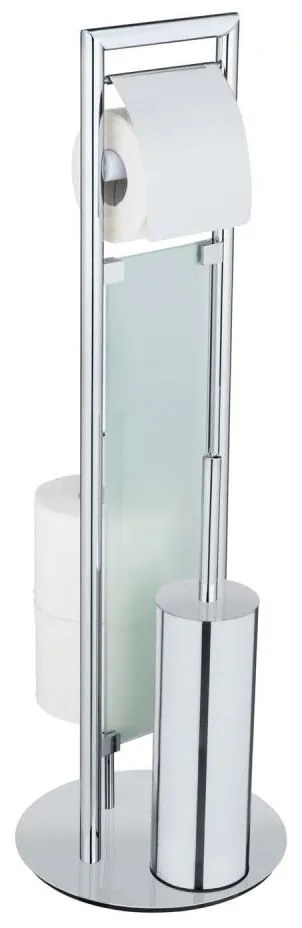 WENKO 25384100 - SULMONA WC szett 25x76 cm ezüst/fekete