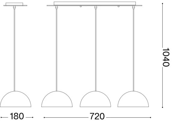 Ideal Lux - Csillár zsinóron FOLK 3xE27/60W/230V barna